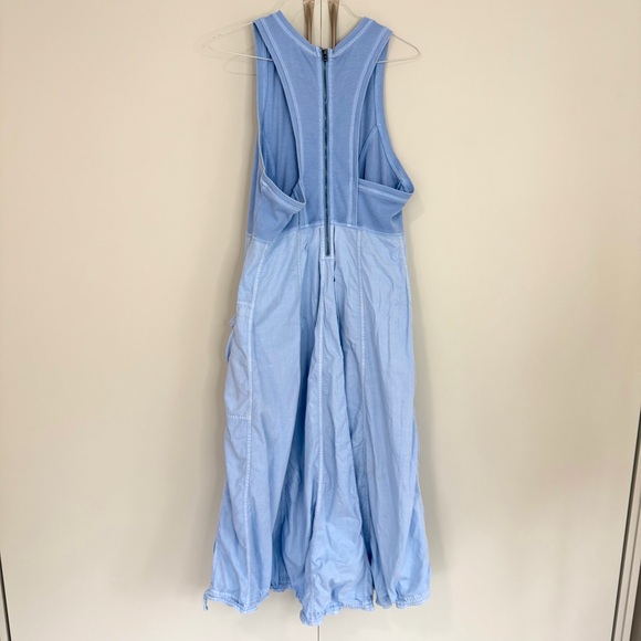 DAILY PRACTICE x ANTHROPOLOGIE Sky High Midi Dress in Sky Blue - Picture 6 of 11
